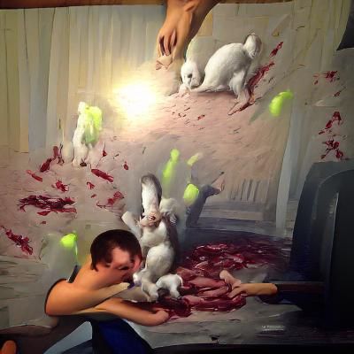 Man Attacked by Rabbits: A Disturbing Scene