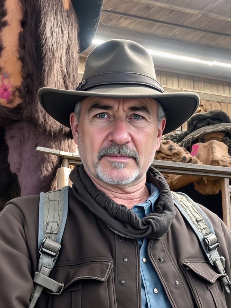 Outlaw Cowboy Rides into Dusty Town Splash Art