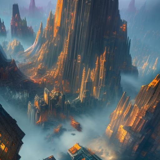 Fantastical Devil City Concept Art