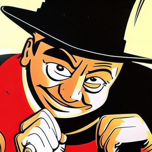 Abstract Art in Triadic Colors with Dark Shadows