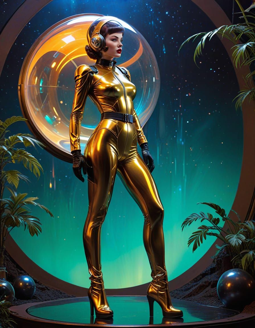 Retro Futuristic Space Siren