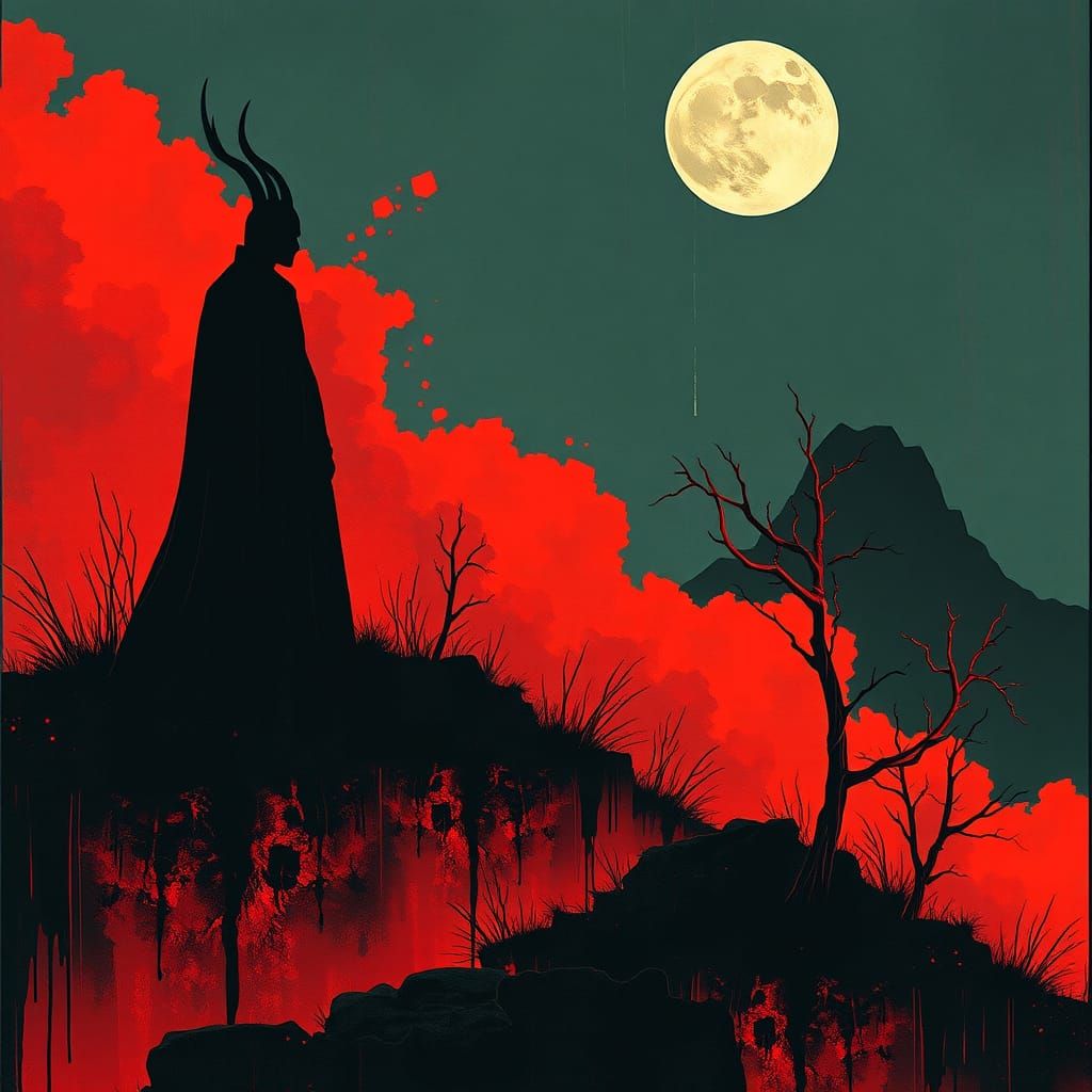 Sinister Landscape in Fauvist Style