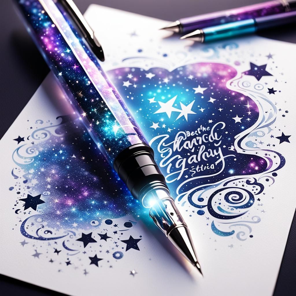 Enchanted Pen Creates Magical Galaxy Art