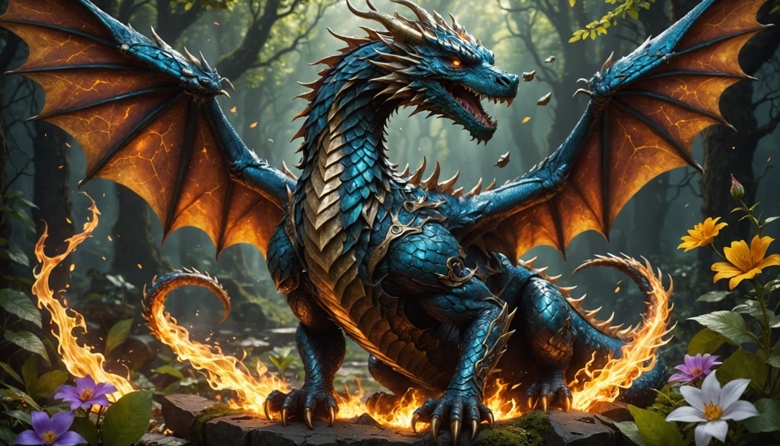 Mystical Dragons and Alchemy in Photorealistic Style