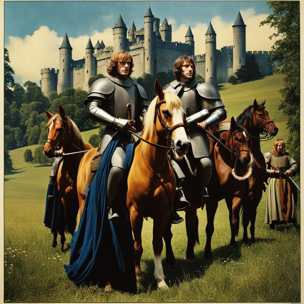 Medieval Knights Movie Poster: Fantastical Romanticism