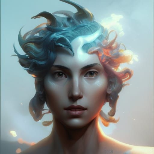 Jupiter Portrait in Hyperdetailed Splash Art Style