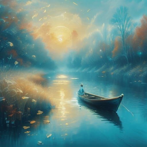 Ethereal autumn sunset