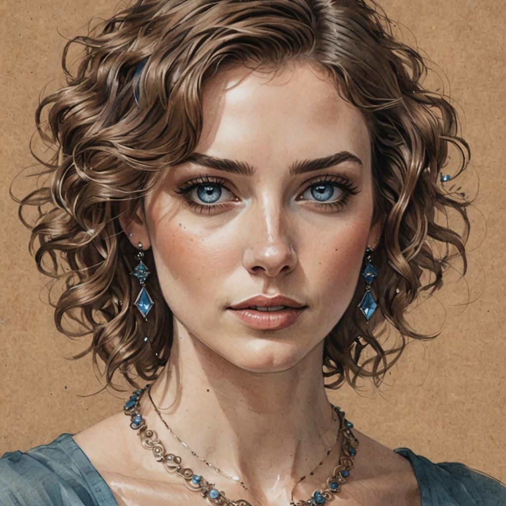 Pencil Sketch Portrait of a Young Woman