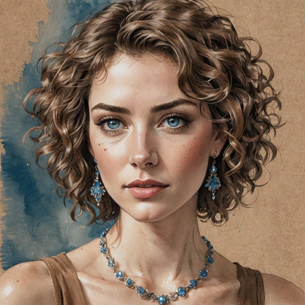 Pencil Sketch Portrait of a Young Woman