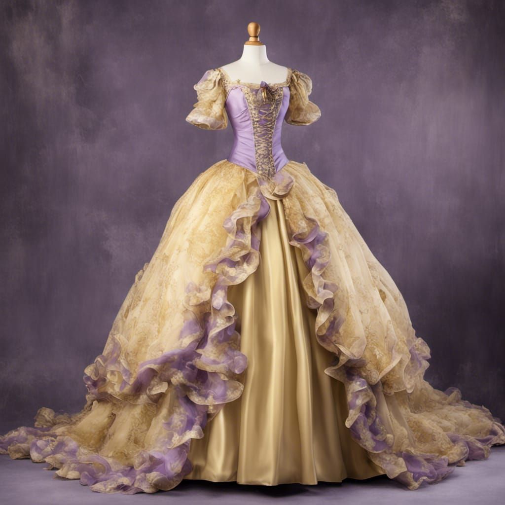 Rococo Princess Dress on Dress Form