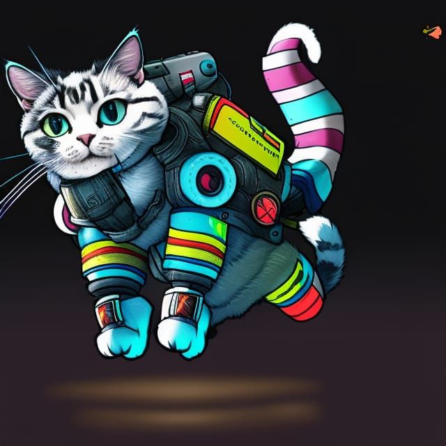 Jetpack Cat Champion in 8K