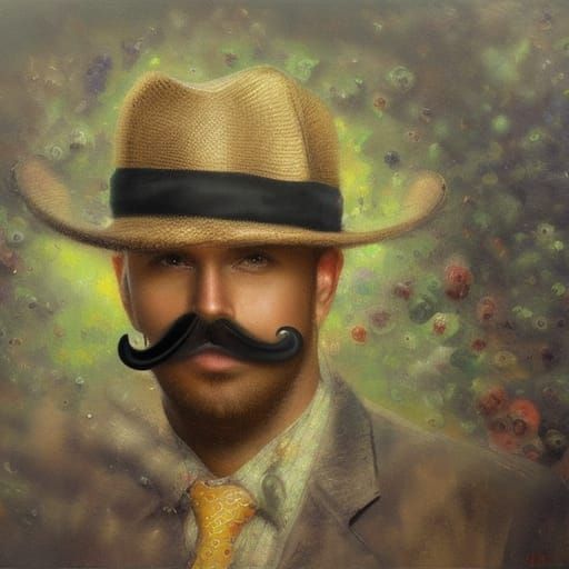Hyperrealistic Mustaches in Expressionist Style