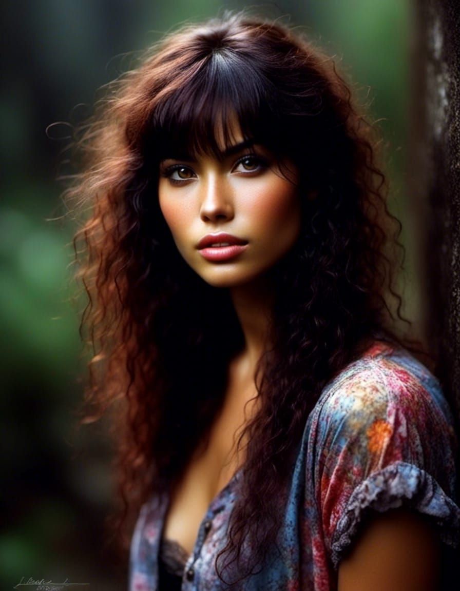 Detailed Portrait of a Young Woman in Realism Style