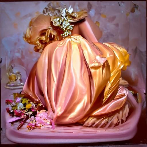 Marie Antoinette Portrait in Oil Paint Style