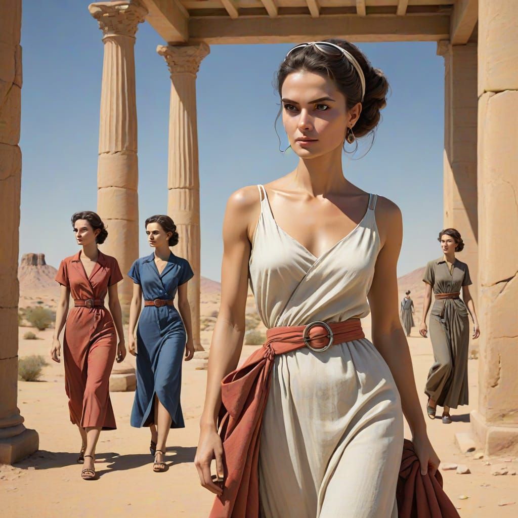 Ancient Roman-Inspired Woman Wears Traditional Garb in 4th C...