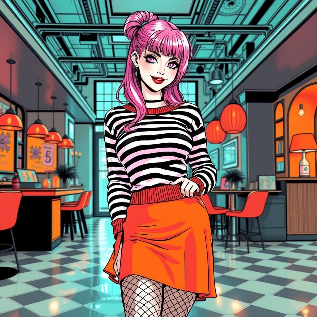 Gothic Beauty in Triadic Color Palette