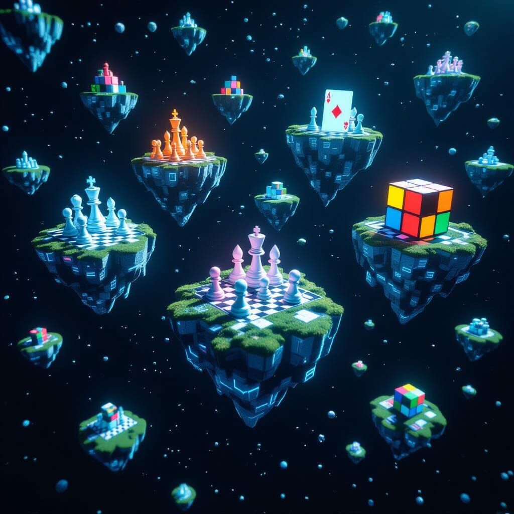 Floating Game Islands in Virtual Space