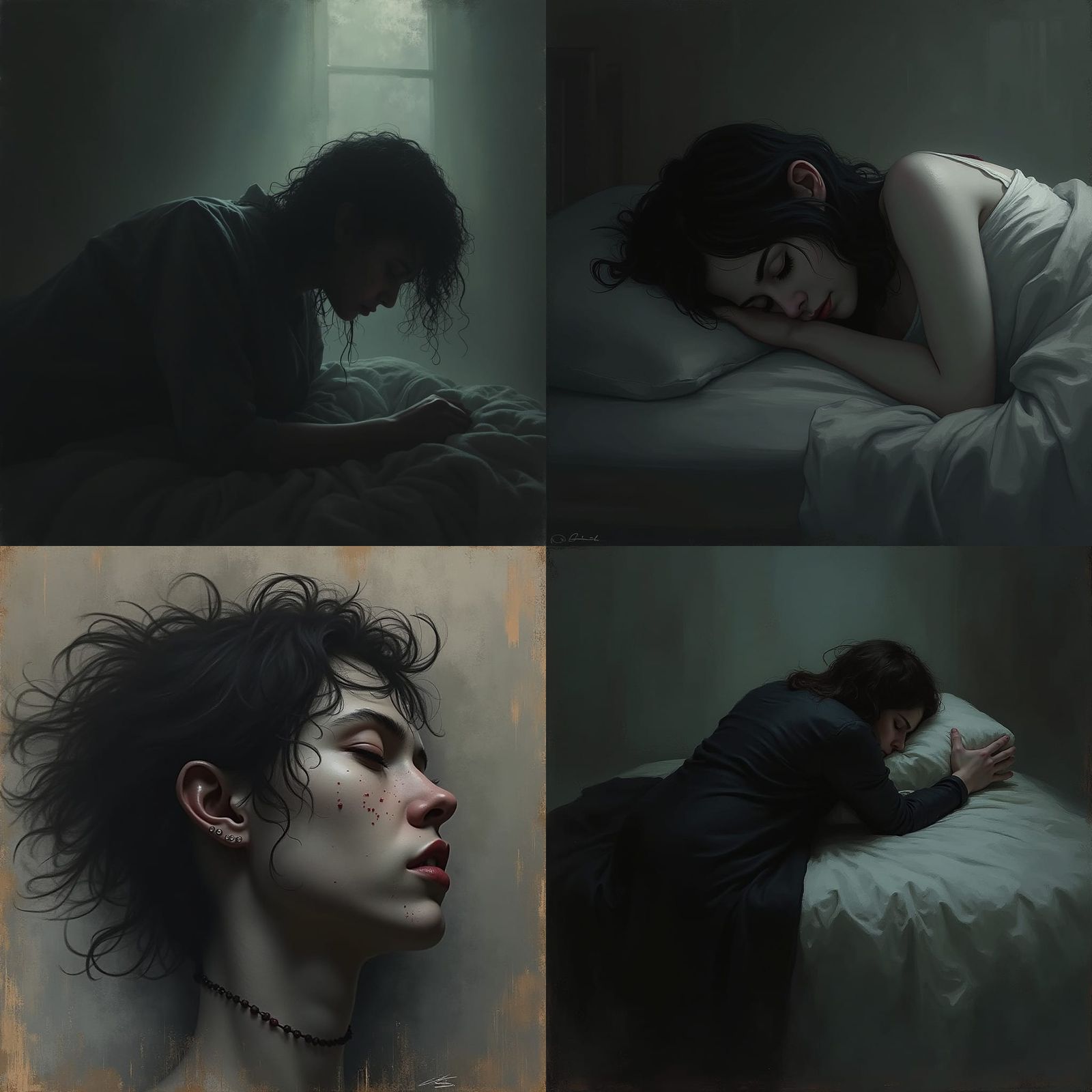 Sinister Sleeplessness: A Dark Artistic Interpretation