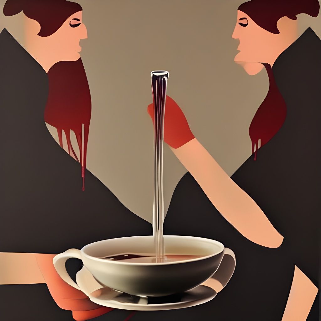 Neo-Expressionist Tea Pouring: Uncanny Mystery