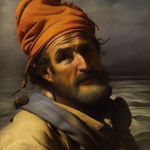 Fisherman Portrait in the Style of Old Masters