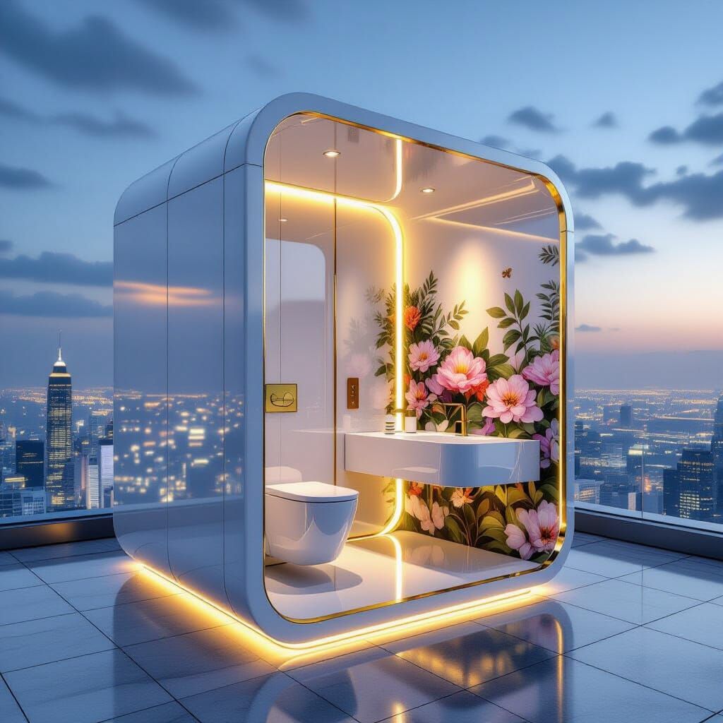 Extraordinary Skyscraper Toilet Pavilion: Modern Design Sanc...