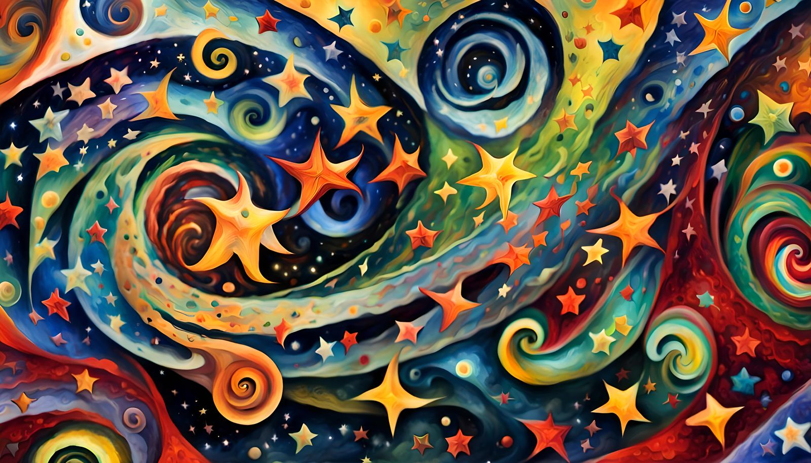 Cosmic Star Cluster Formation in Impasto Oil Style