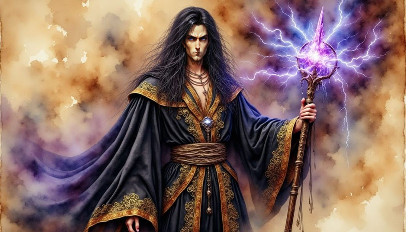 Ethereal Sorcerer in High Fantasy Setting