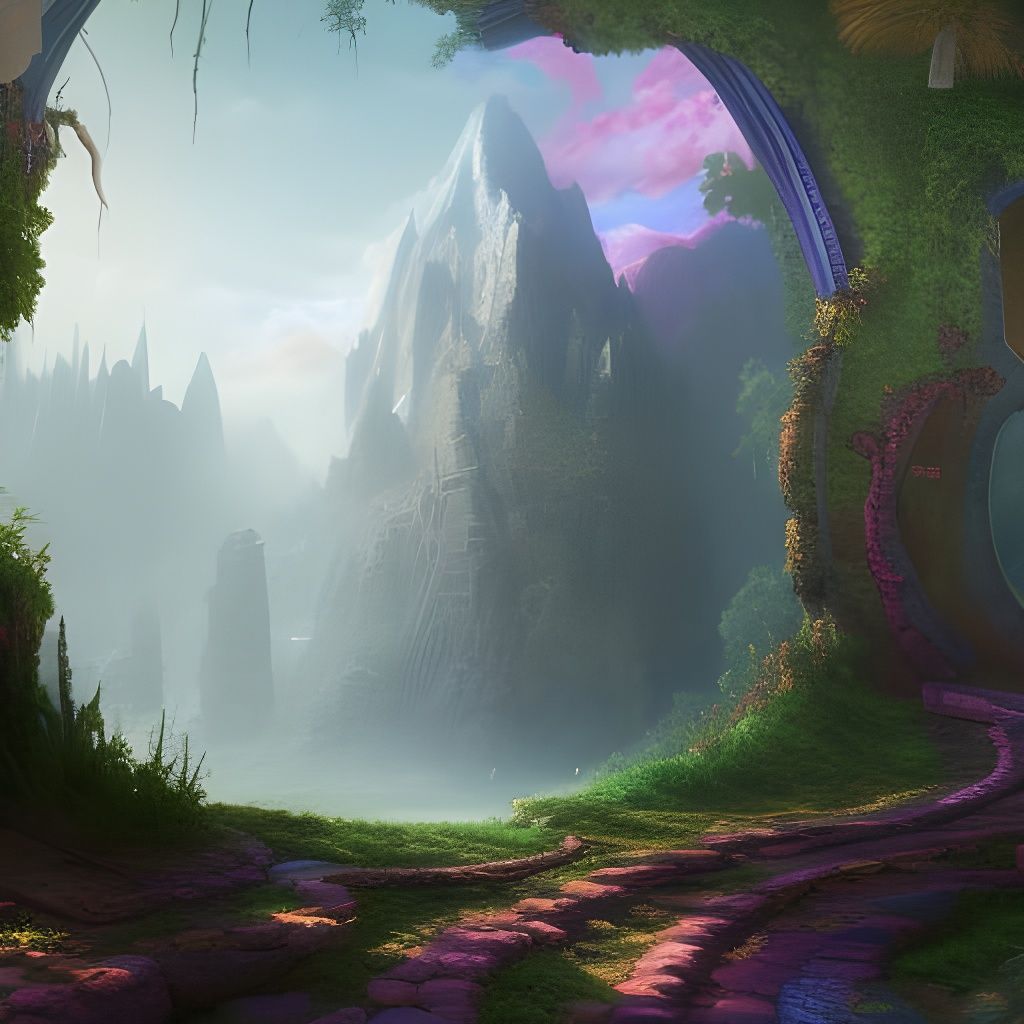 Fantasy World Portal: Detailed Matte Painting
