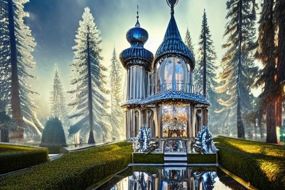 Grand Glass Castle in Sequoia Grove