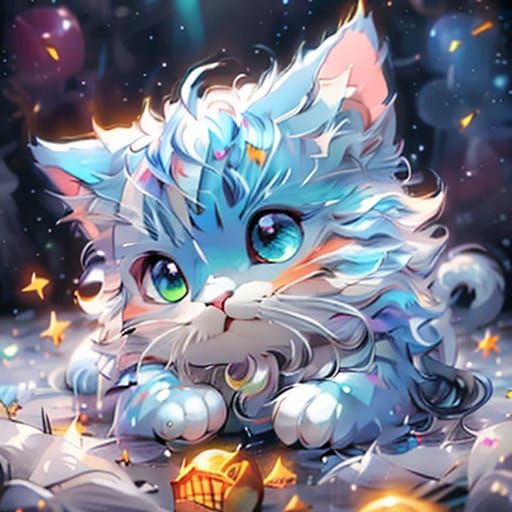 Pixar-Inspired Cat in Vibrant Digital Art