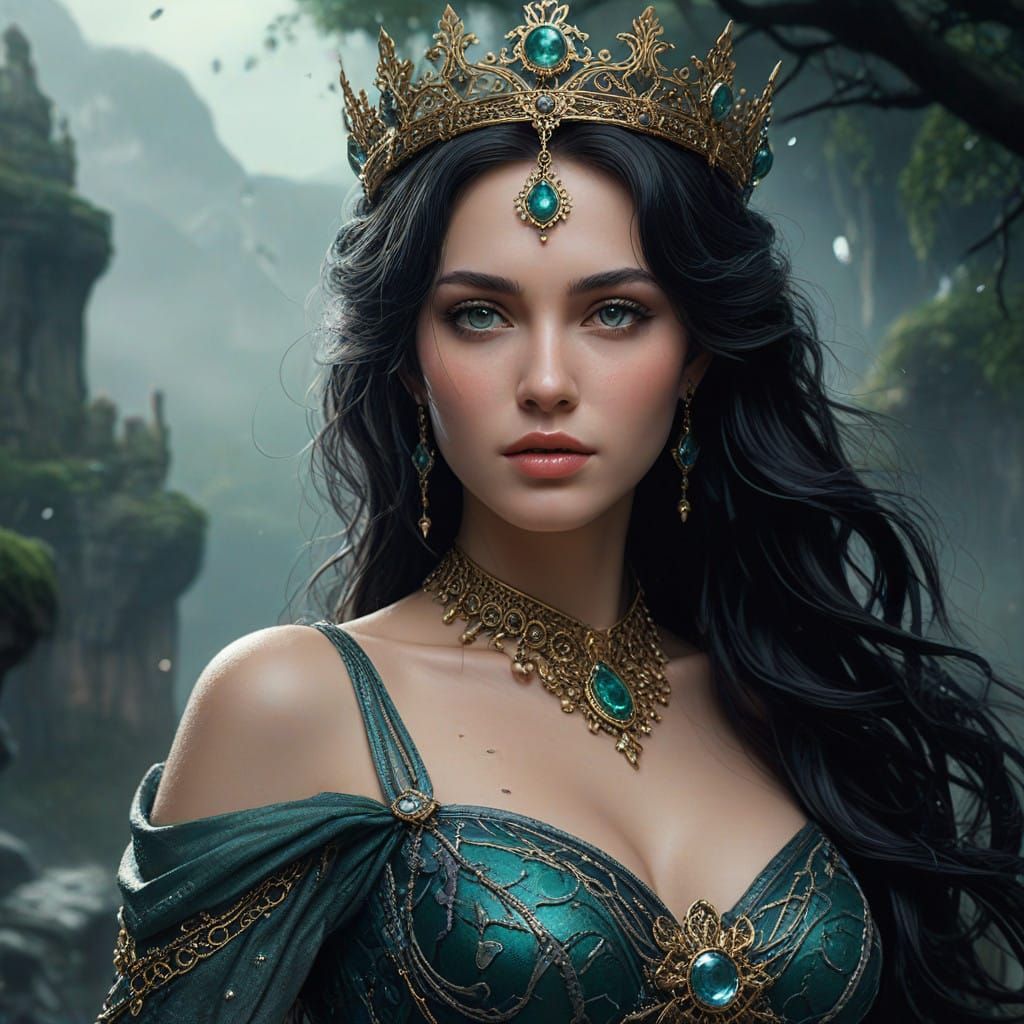 Majestic Aphrodite in Dystopian Ruin