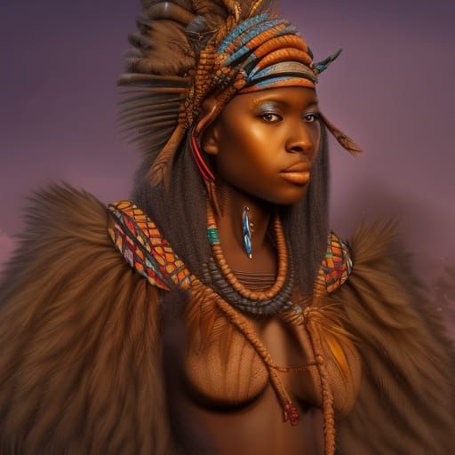 African Queen: Detailed Matte Painting