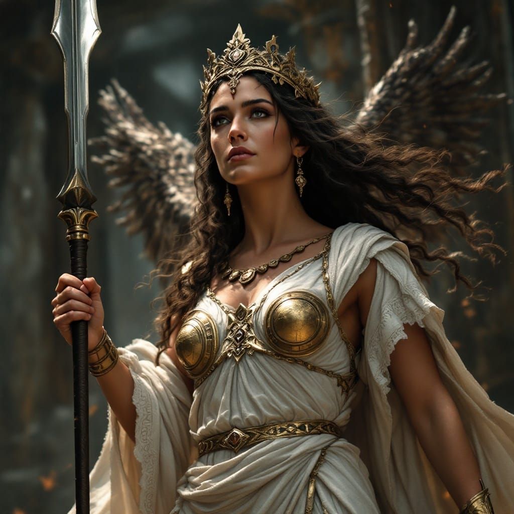 Ethereal Goddess of Wisdom in Cinematic Style