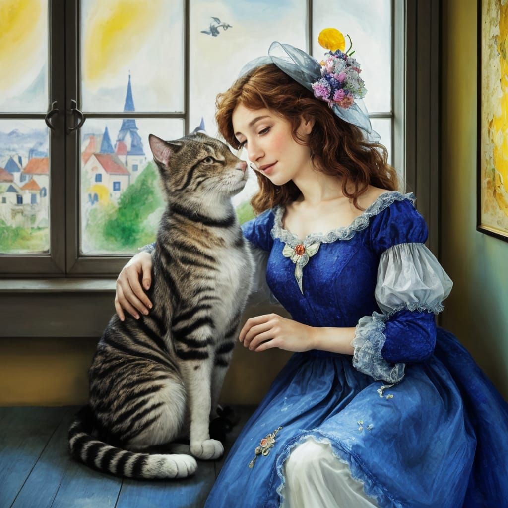 Cats and Humans in Surrealist Style