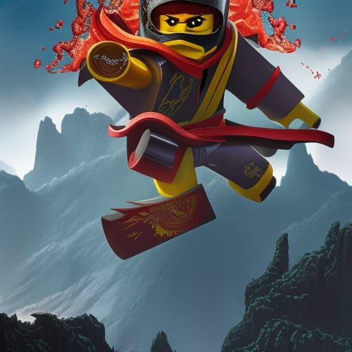 Detailed Matte Painting of Ninjago in 8k