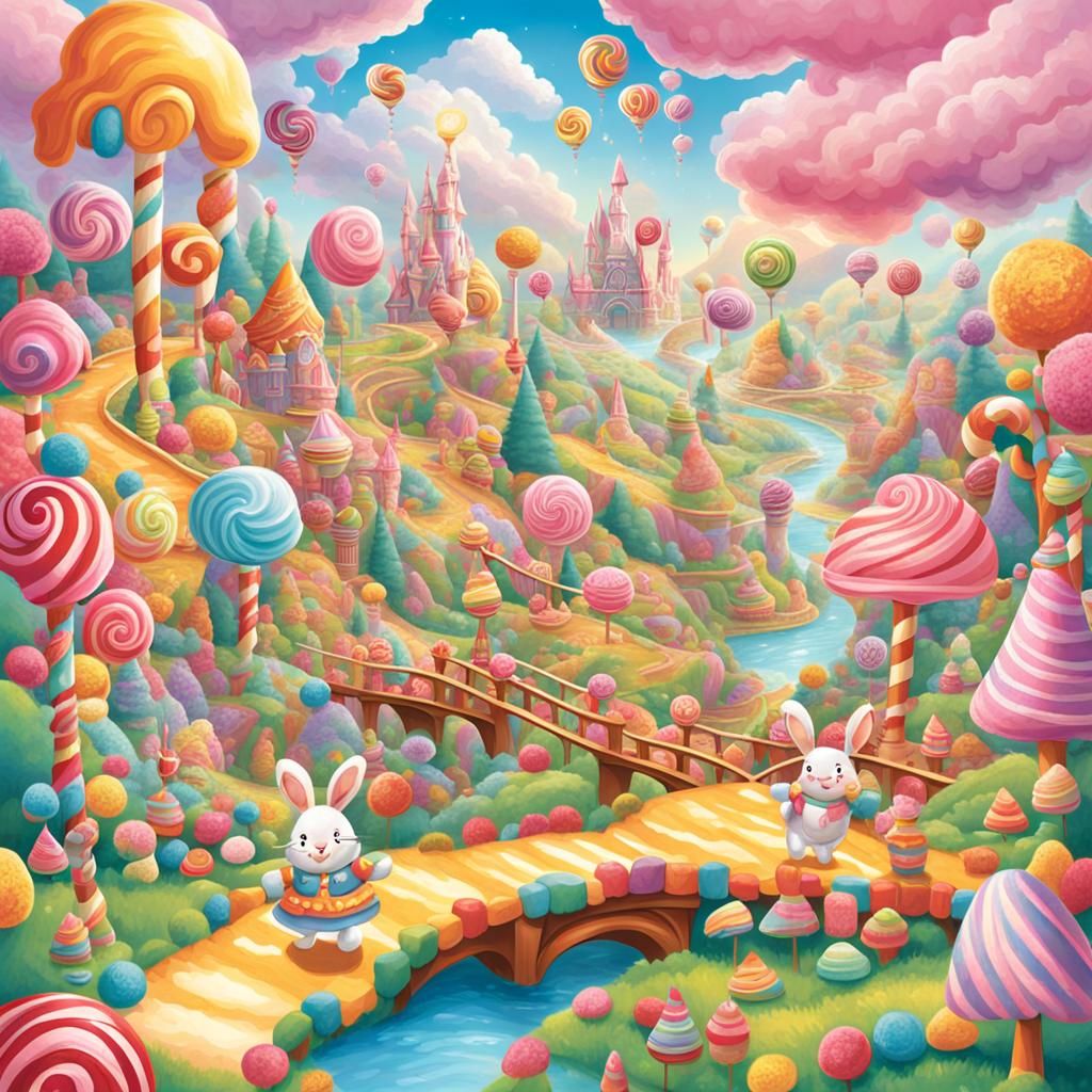 Candy Land Puzzle: The Golden Bunny's Adventure