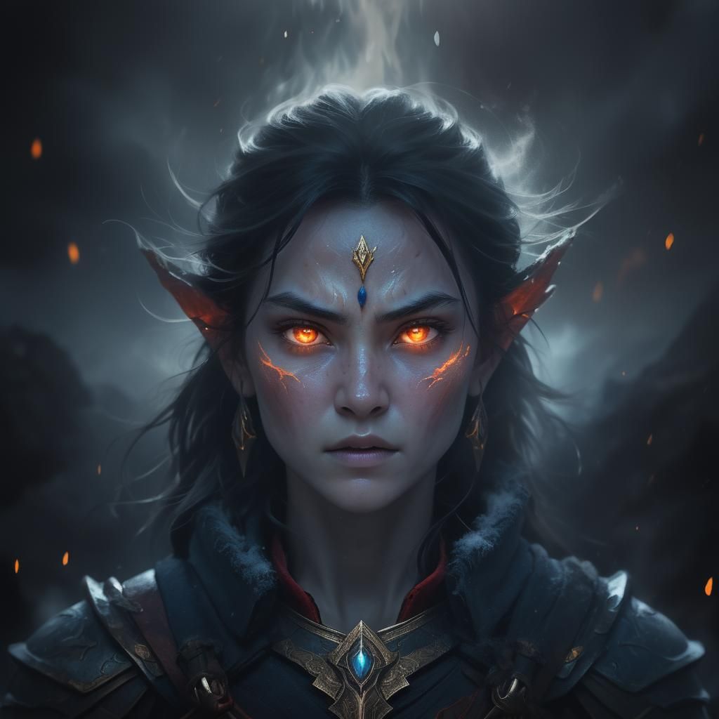 Warrior Unleashing Magic in Epic Fantasy Artwork