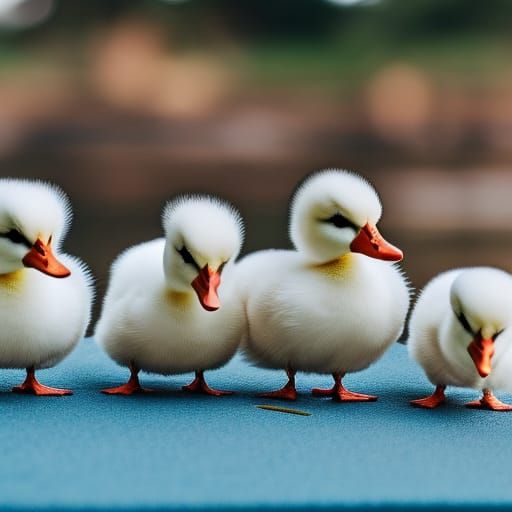 Adorable Ducklings Overflowing from a Box