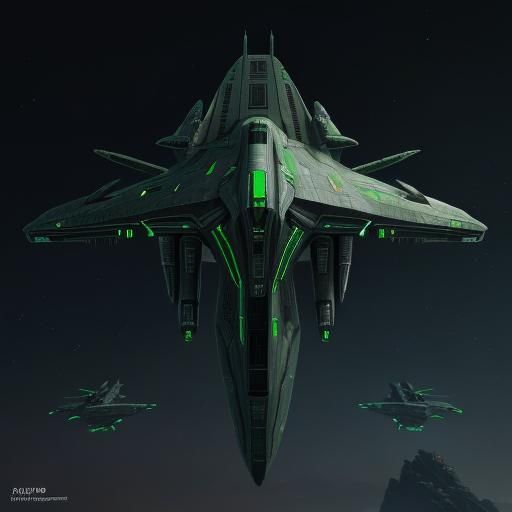 Falcon-Shaped Romulan Cruiser in Epic 3D Detail