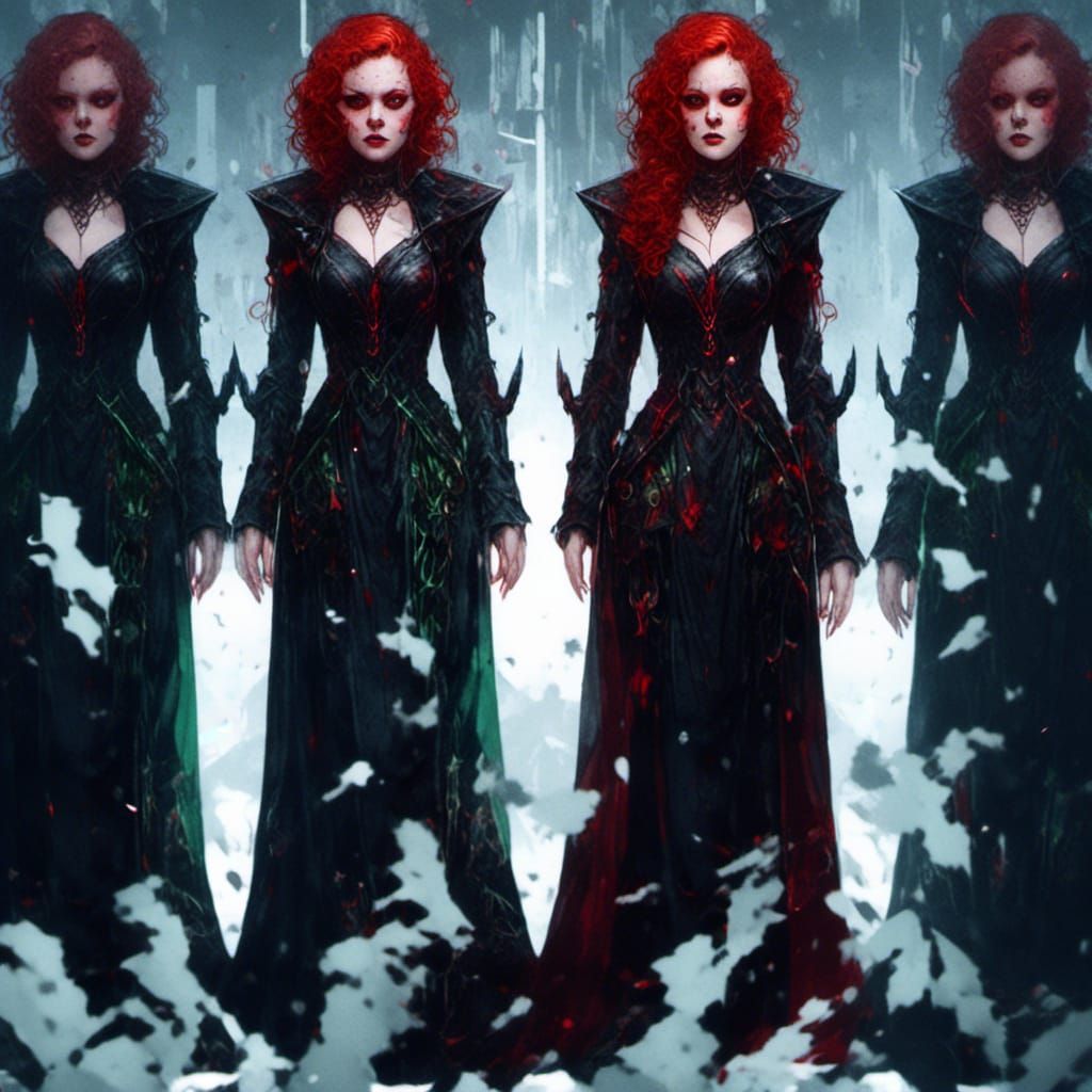 Cyberpunk Vampiress Portrait in 3000 A.D.