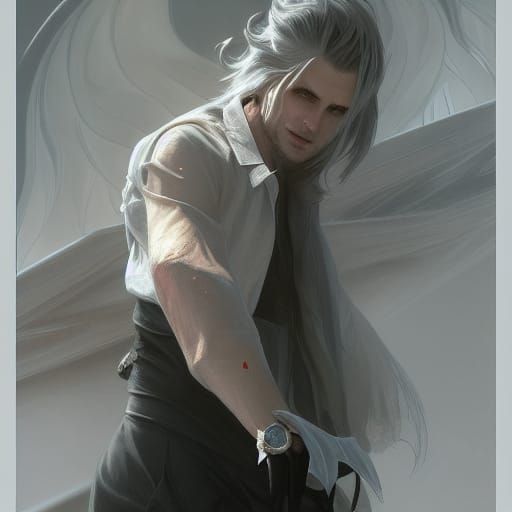 Vampire Portrait in Hyperdetailed Concept Art Style