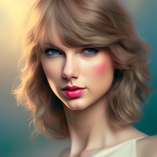 Taylor Swift Portrait in Pastel Colors