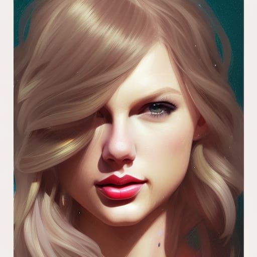 Taylor Swift Portrait in Pastel Colors