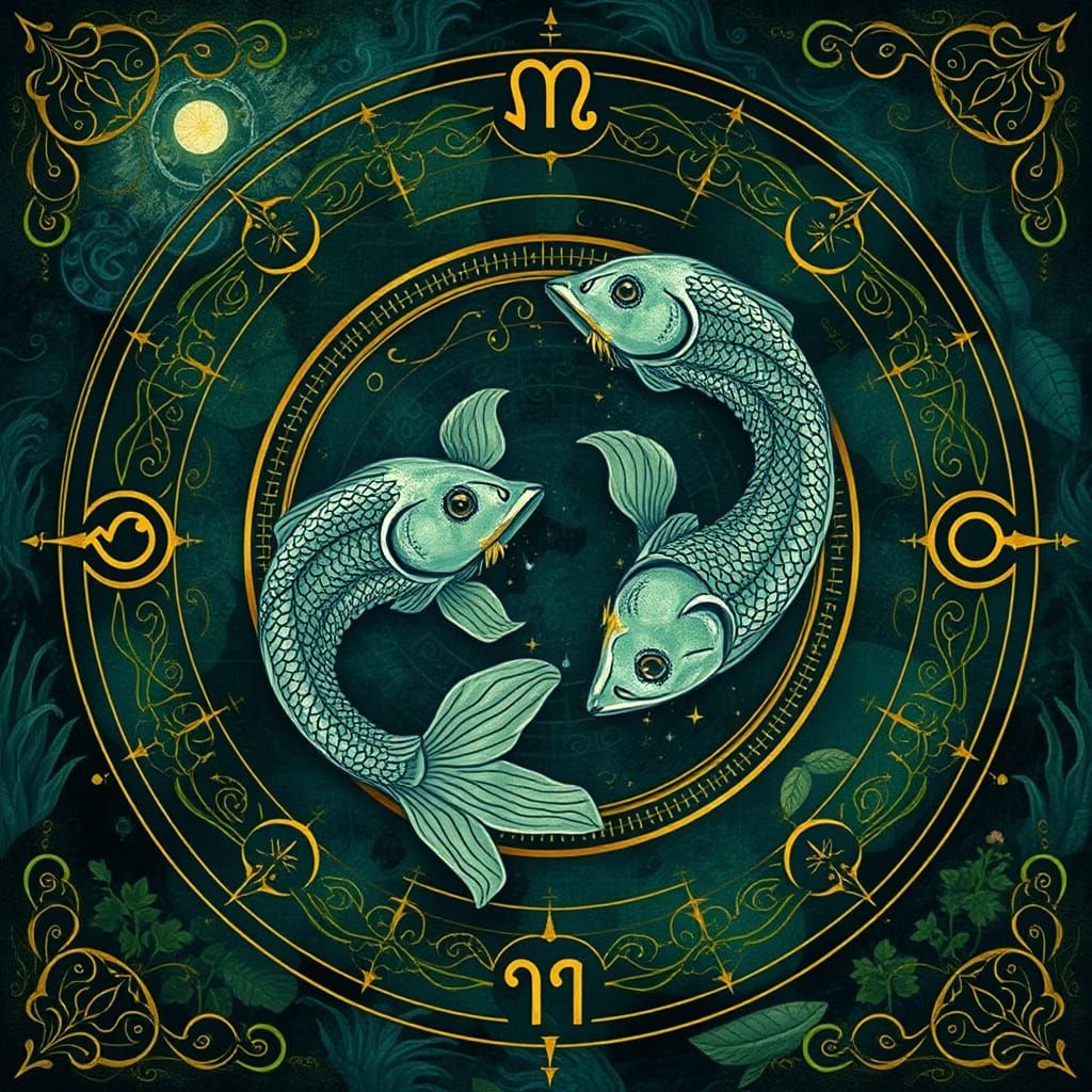 Ethereal Pisces Zodiac in Dreamlike Waterworld