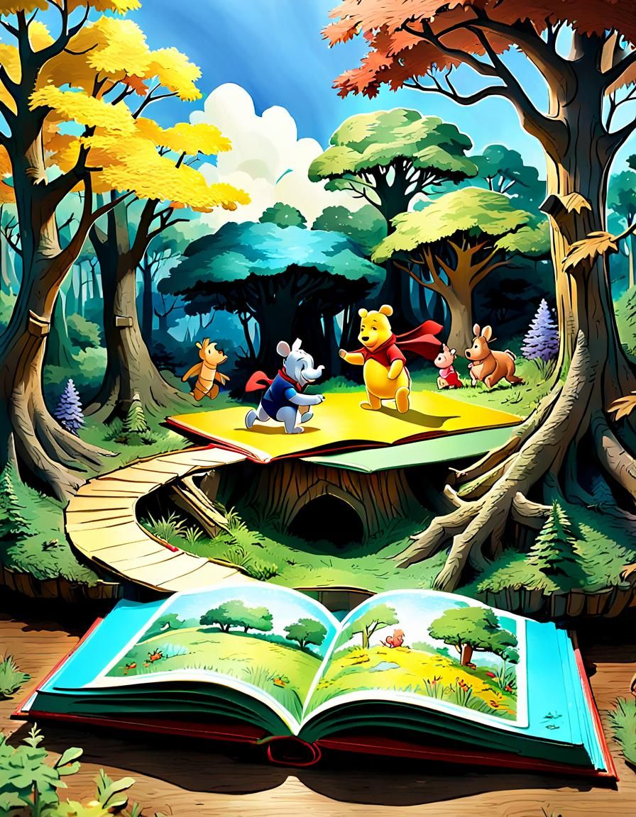 Hundred Acre Wood Pop-Up Book in 3D