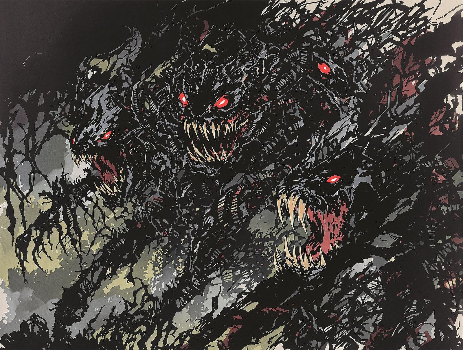 Dark Gothic Industrial Monsters Emerge from Shadows