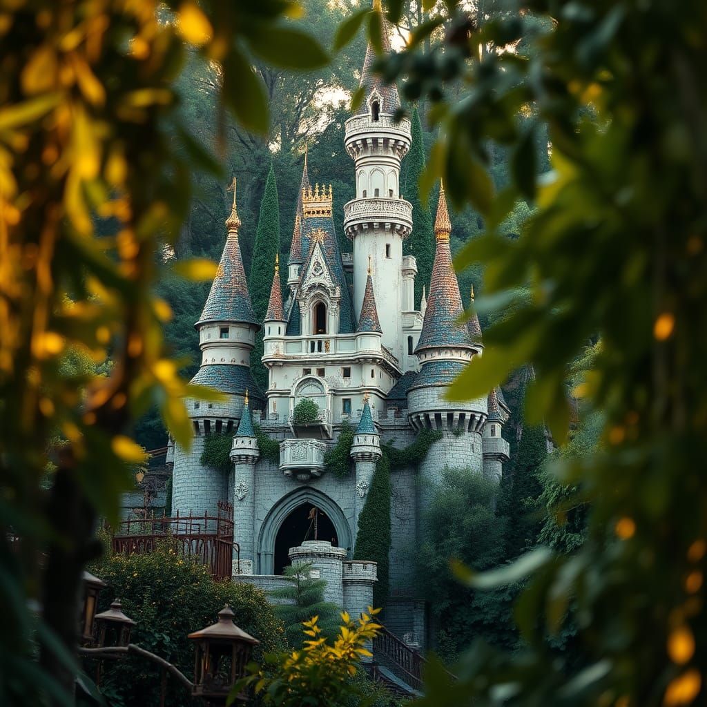 Abandoned Disneyland Castle Close-Up