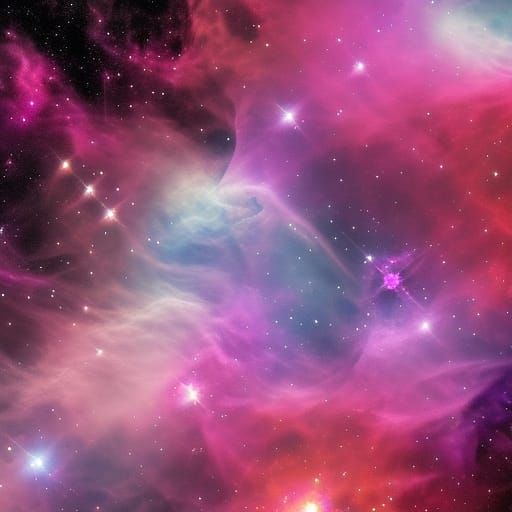 Pink and Purple Nebula with Intricate Details