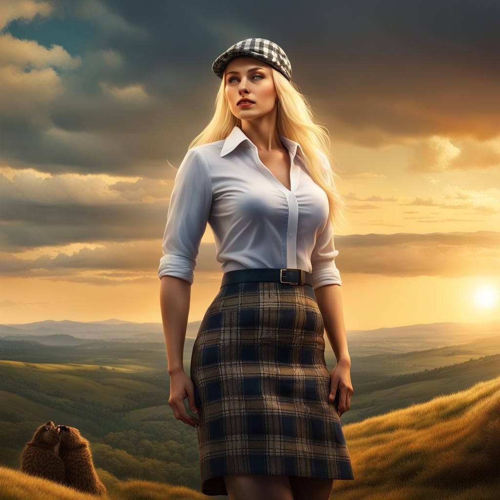 Romanian Businesswoman and Swedish Man at Sunset