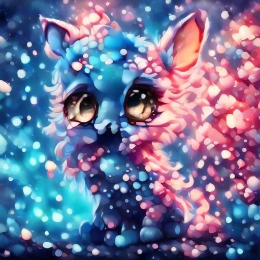 Cute Chibi Character in a Whimsical World